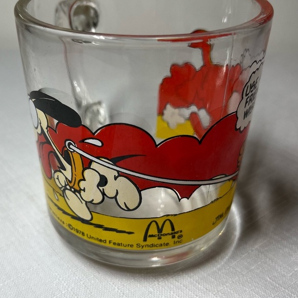 Garfield Skateboard McDonald’s Glass Mug. Use your friends wisely!  Collectible - Picture 3 of 8